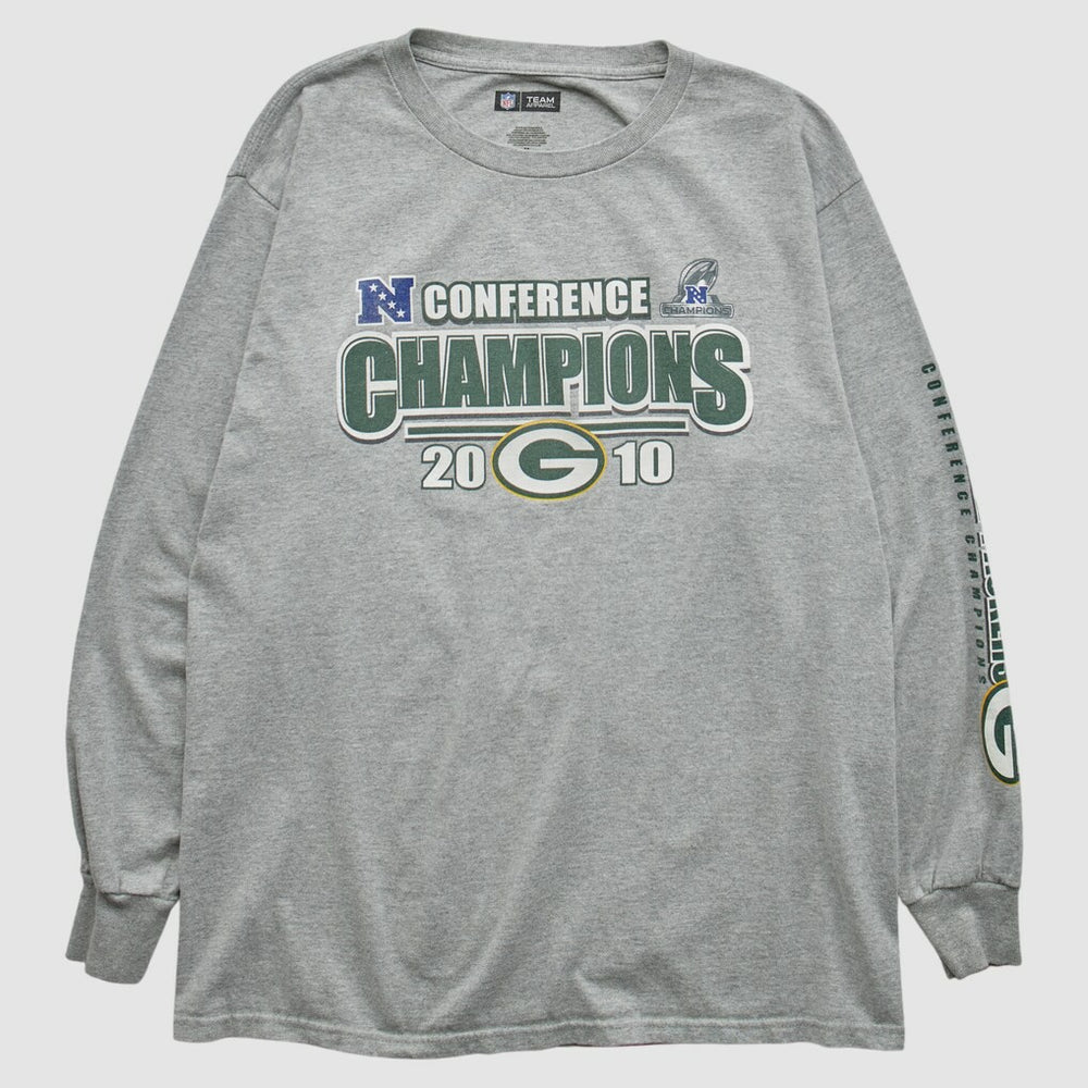 Green Bay Packers NFL 2010 Long Sleeve T-shirt Heather Gray Vintage | Fanatics