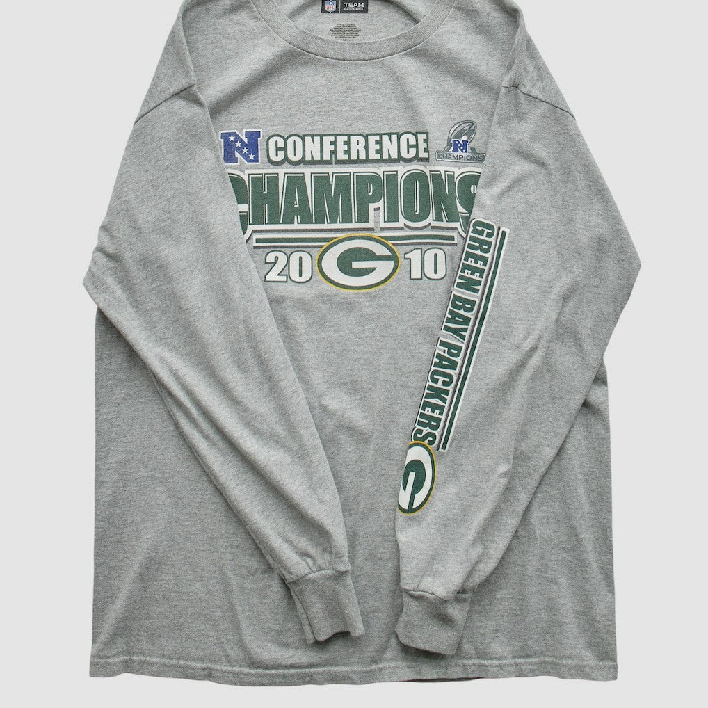 Green Bay Packers NFL 2010 Long Sleeve T-shirt Heather Gray Vintage | Fanatics