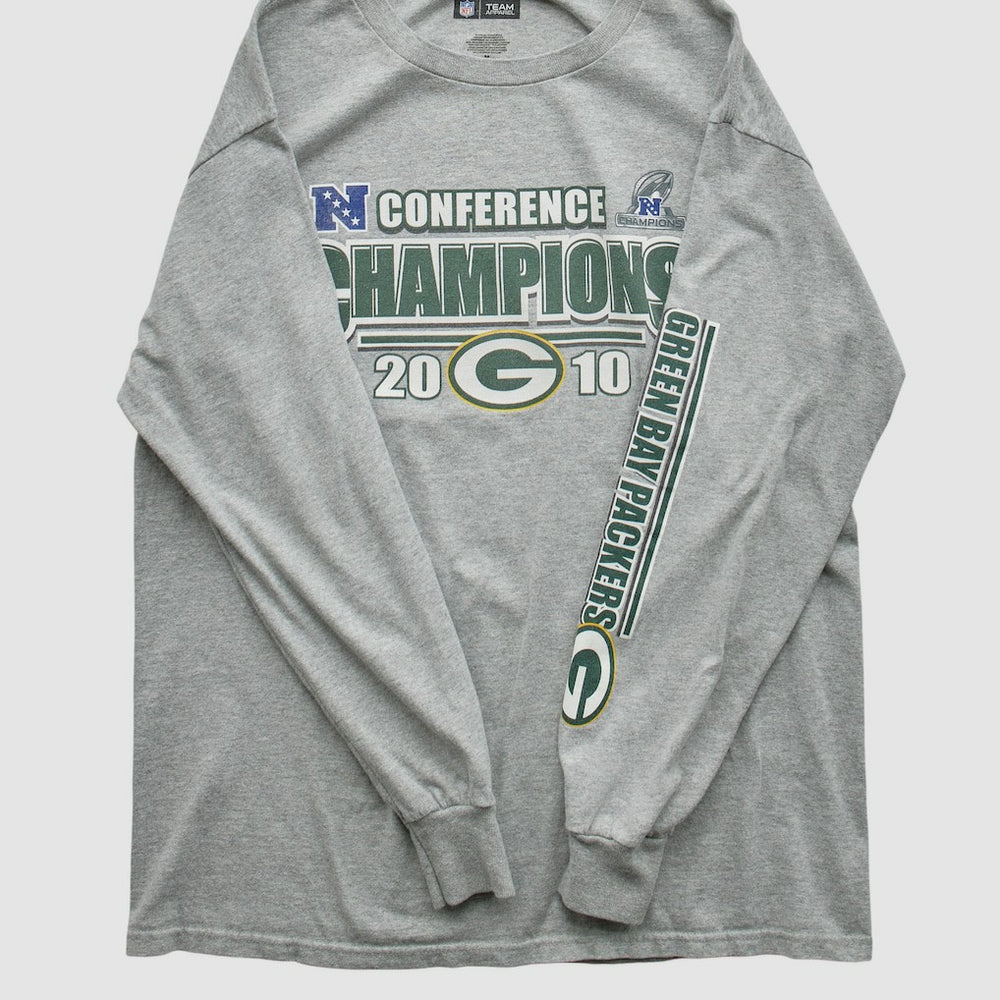 Green Bay Packers NFL 2010 Long Sleeve T-shirt Heather Gray Vintage | Fanatics
