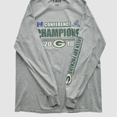 Green Bay Packers NFL 2010 Long Sleeve T-shirt Heather Gray Vintage | Fanatics