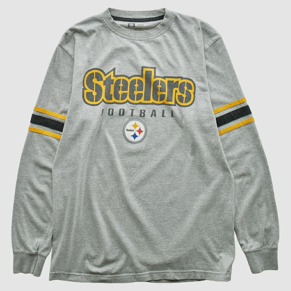 Pittsburgh Steelers NFL 2000s Long Sleeve T-shirt Heather Gray Vintage | Fanatics