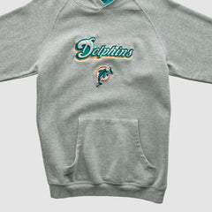 Miami Dolphins NFL 2000s Hooded Pullover Sweatshirt Heather Gray Vintage | Fanatics