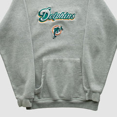 Miami Dolphins NFL 2000s Hooded Pullover Sweatshirt Heather Gray Vintage | Fanatics