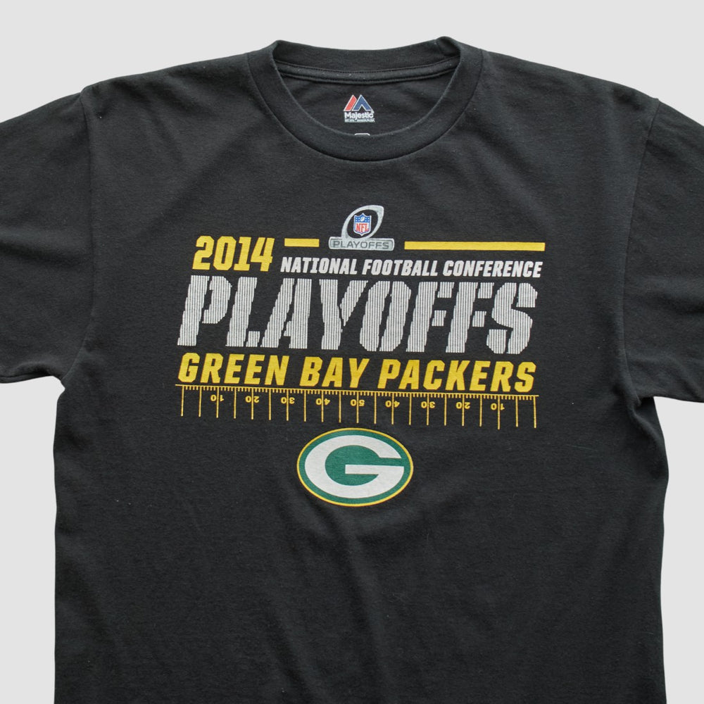 Green Bay Packers Majestic 2014 T-shirt Black Vintage | Fanatics