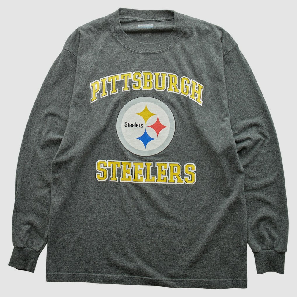 Pittsburgh Steelers 2000s Long Sleeve T-shirt Dark Heather Gray Vintage | Fanatics