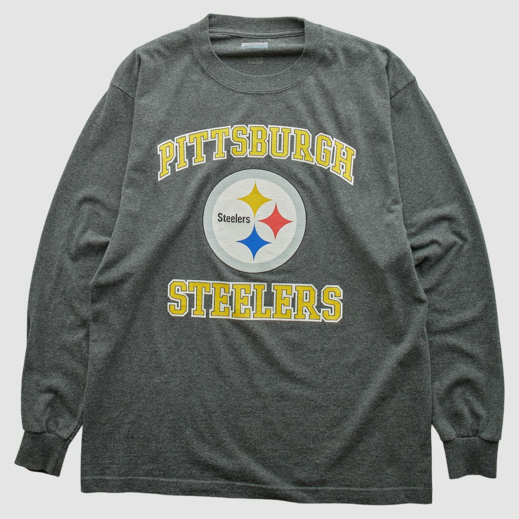 Pittsburgh Steelers 2000s Long Sleeve T-shirt Dark Heather Gray Vintage | Fanatics