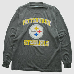 Pittsburgh Steelers 2000s Long Sleeve T-shirt Dark Heather Gray Vintage | Fanatics
