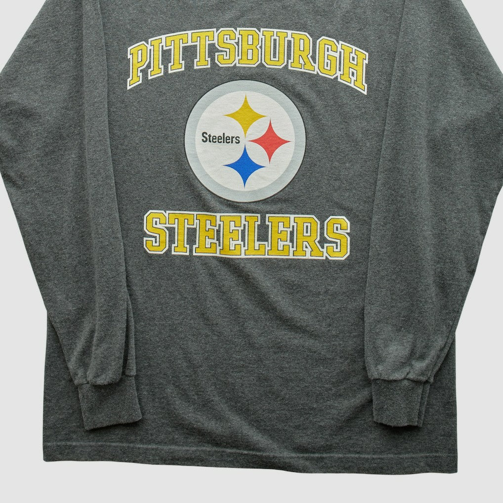 Pittsburgh Steelers 2000s Long Sleeve T-shirt Dark Heather Gray Vintage | Fanatics