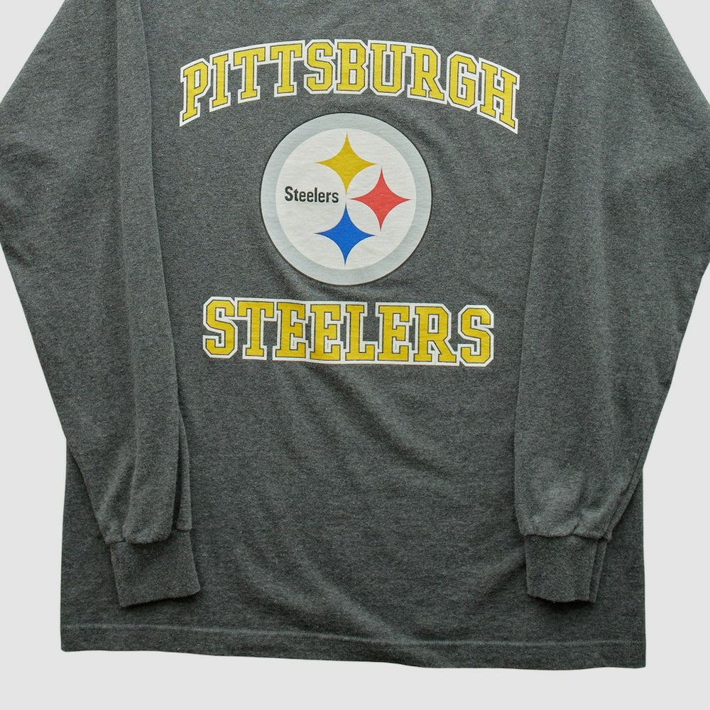 Pittsburgh Steelers 2000s Long Sleeve T-shirt Dark Heather Gray Vintage | Fanatics