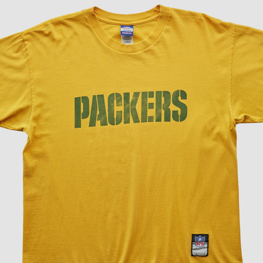 Green Bay Packers Reebok 2000s T-shirt Yellow Vintage | Fanatics