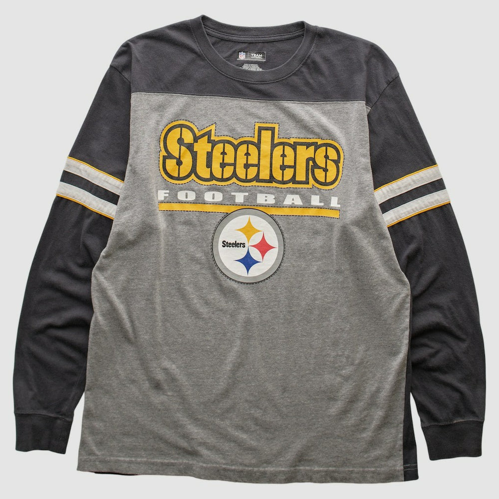 Pittsburgh Steelers NFL 2010s Long Sleeve T-shirt Heather Gray Vintage | Fanatics