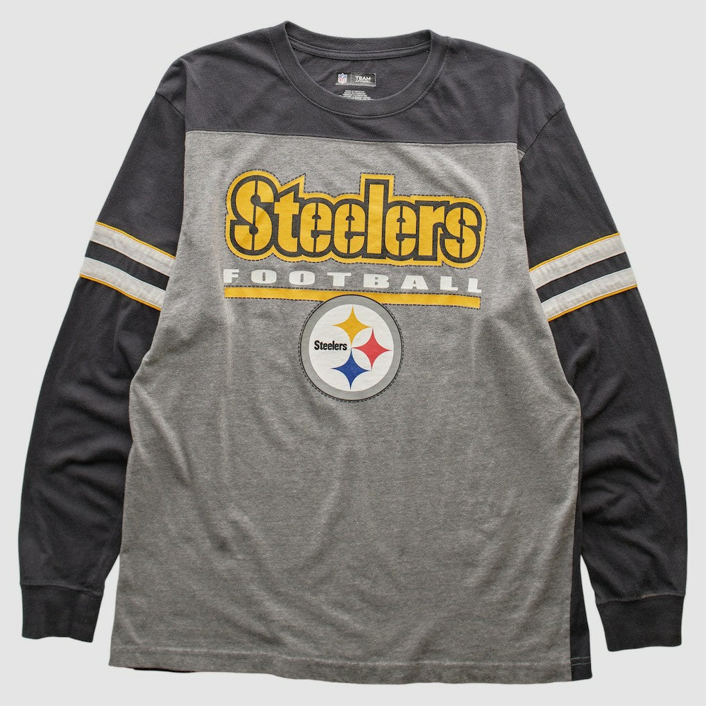 Pittsburgh Steelers NFL 2010s Long Sleeve T-shirt Heather Gray Vintage | Fanatics