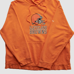 Cleveland Browns Reebok 2000s Hooded Pullover Sweatshirt Orange Vintage | Fanatics