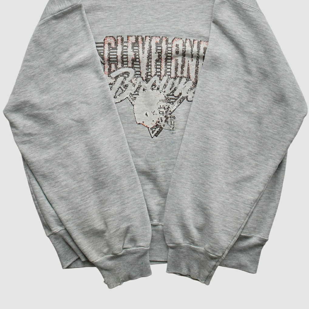 Cleveland Browns Champion 90s Pullover Sweatshirt Heather Gray Vintage | Fanatics