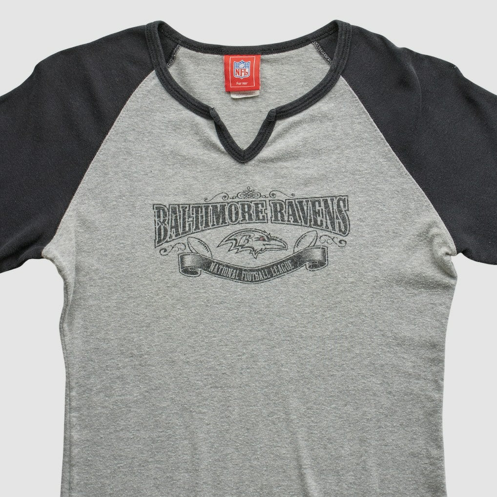 Baltimore Ravens NFL 2000s T-shirt Heather Gray Vintage | Fanatics