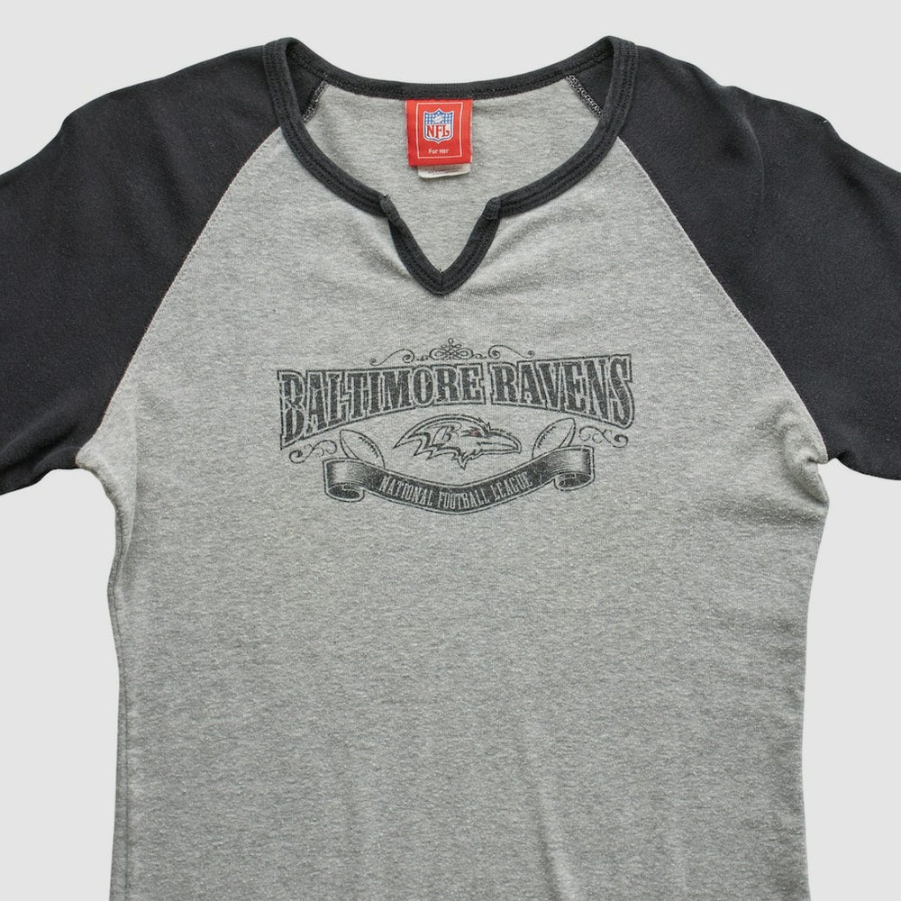 Baltimore Ravens NFL 2000s T-shirt Heather Gray Vintage | Fanatics