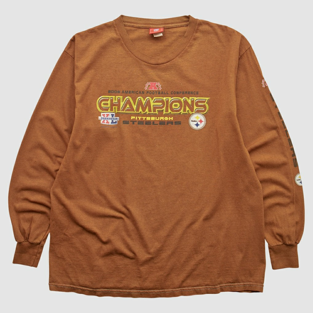 Pittsburgh Steelers NFL 2006 Long Sleeve T-shirt Brown Vintage | Fanatics