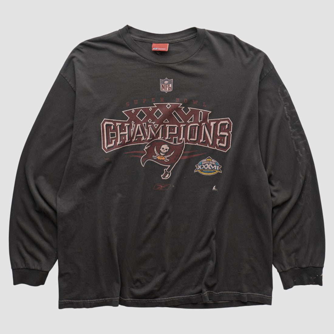 Tampa Bay Buccaneers Reebok 2003 Long Sleeve T-shirt Black Vintage | Fanatics