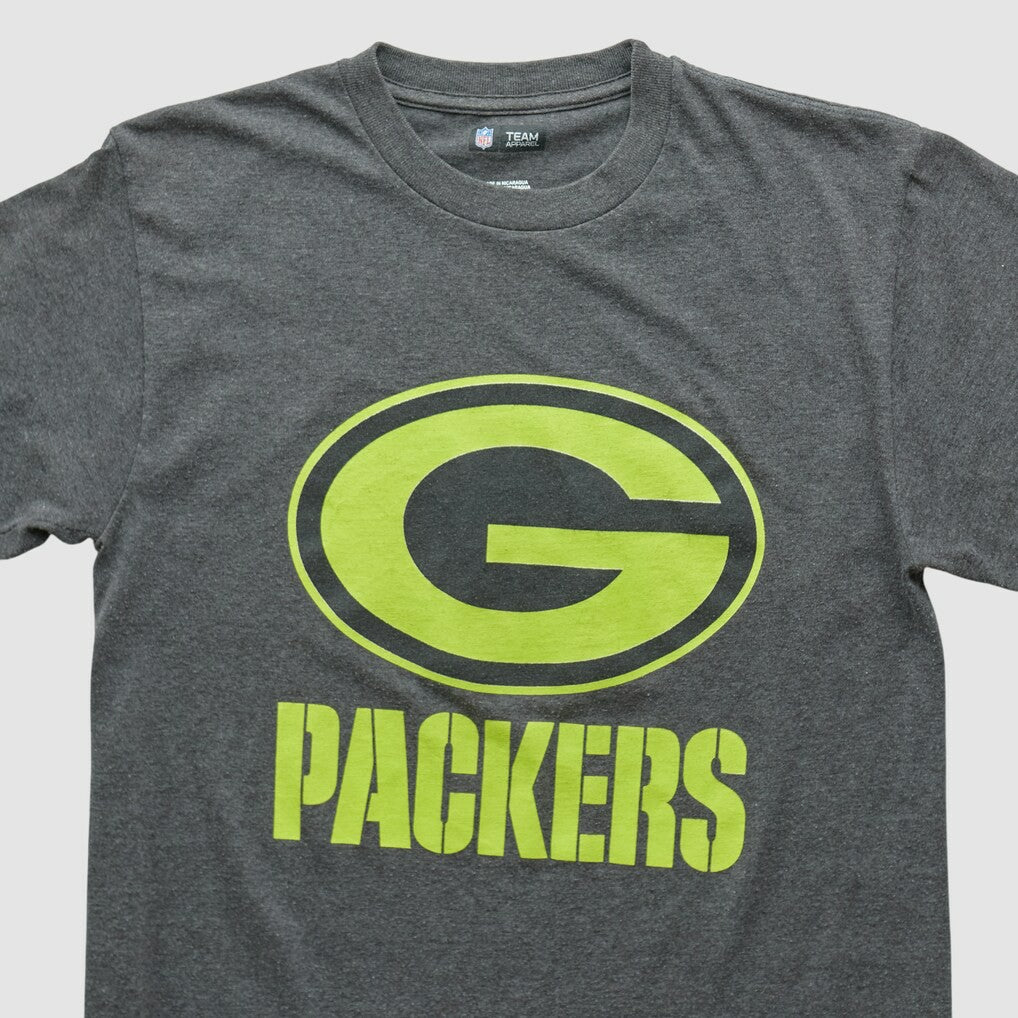 Green Bay Packers NFL 2010s T-shirt Dark Heather Gray Vintage | Fanatics