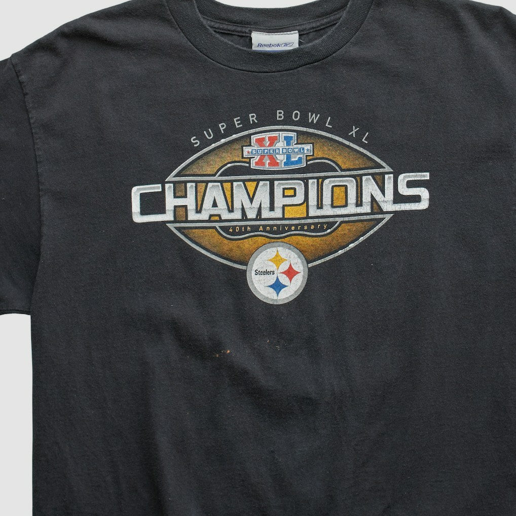 Pittsburgh Steelers Reebok 2006 T-shirt Black Vintage | Fanatics