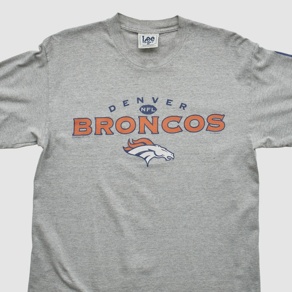 Denver Broncos Lee Apparel 2000s Long Sleeve T-shirt Heather Gray Vintage | Fanatics