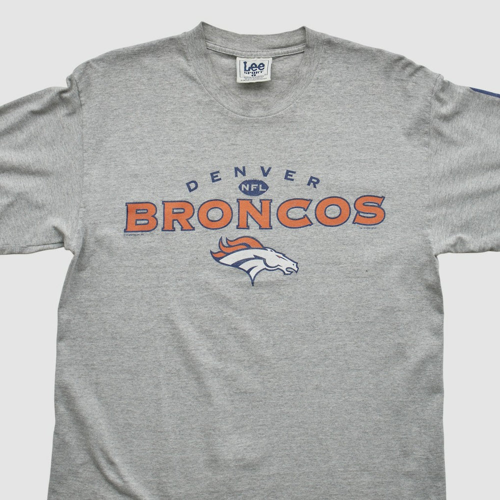 Denver Broncos Lee Apparel 2000s Long Sleeve T-shirt Heather Gray Vintage | Fanatics