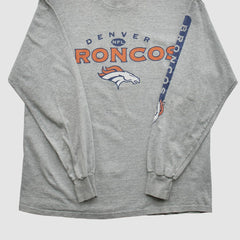 Denver Broncos Lee Apparel 2000s Long Sleeve T-shirt Heather Gray Vintage | Fanatics