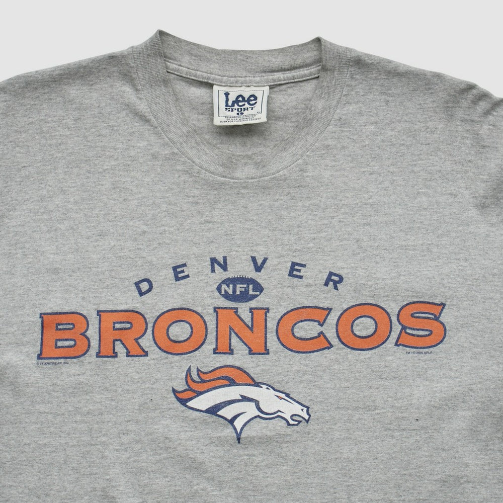Denver Broncos Lee Apparel 2000s Long Sleeve T-shirt Heather Gray Vintage | Fanatics
