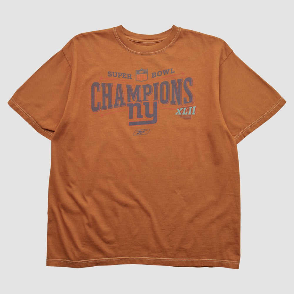 New York Giants Reebok 2007 T-shirt Orange Vintage | Fanatics
