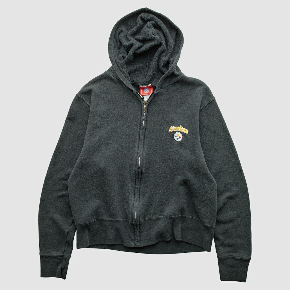Pittsburgh Steelers NFL 2000s Hooded Full Zip Sweatshirt Black Vintage | Fanatics