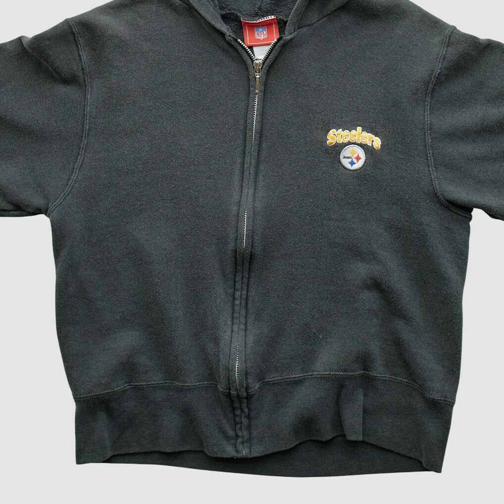 Pittsburgh Steelers NFL 2000s Hooded Full Zip Sweatshirt Black Vintage | Fanatics
