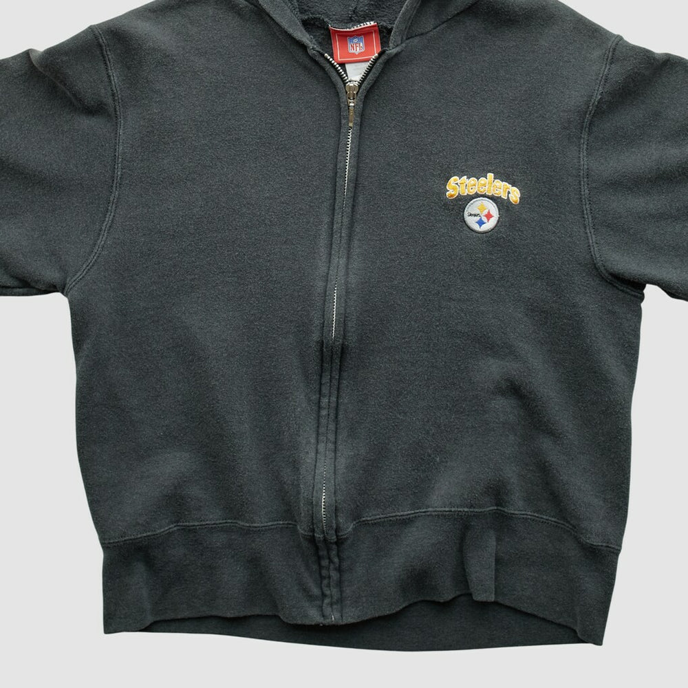 Pittsburgh Steelers NFL 2000s Hooded Full Zip Sweatshirt Black Vintage | Fanatics