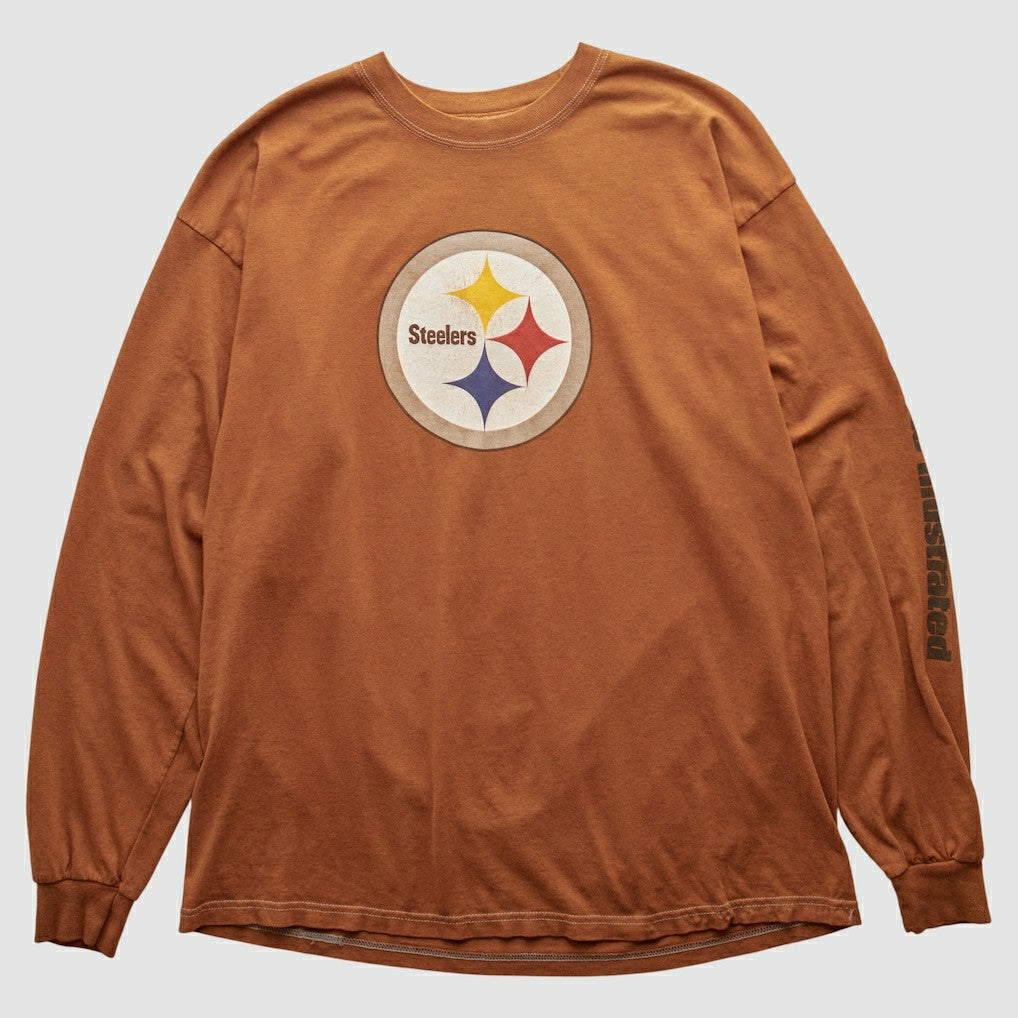 Pittsburgh Steelers Gildan 2000s Long Sleeve T-shirt Brown Vintage | Fanatics