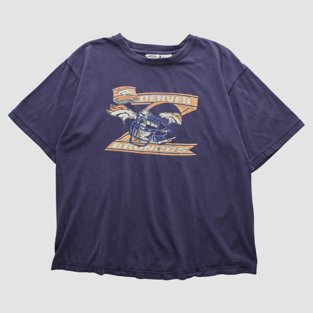 Denver Broncos Pro Edge 2000s T-shirt Navy Vintage | Fanatics