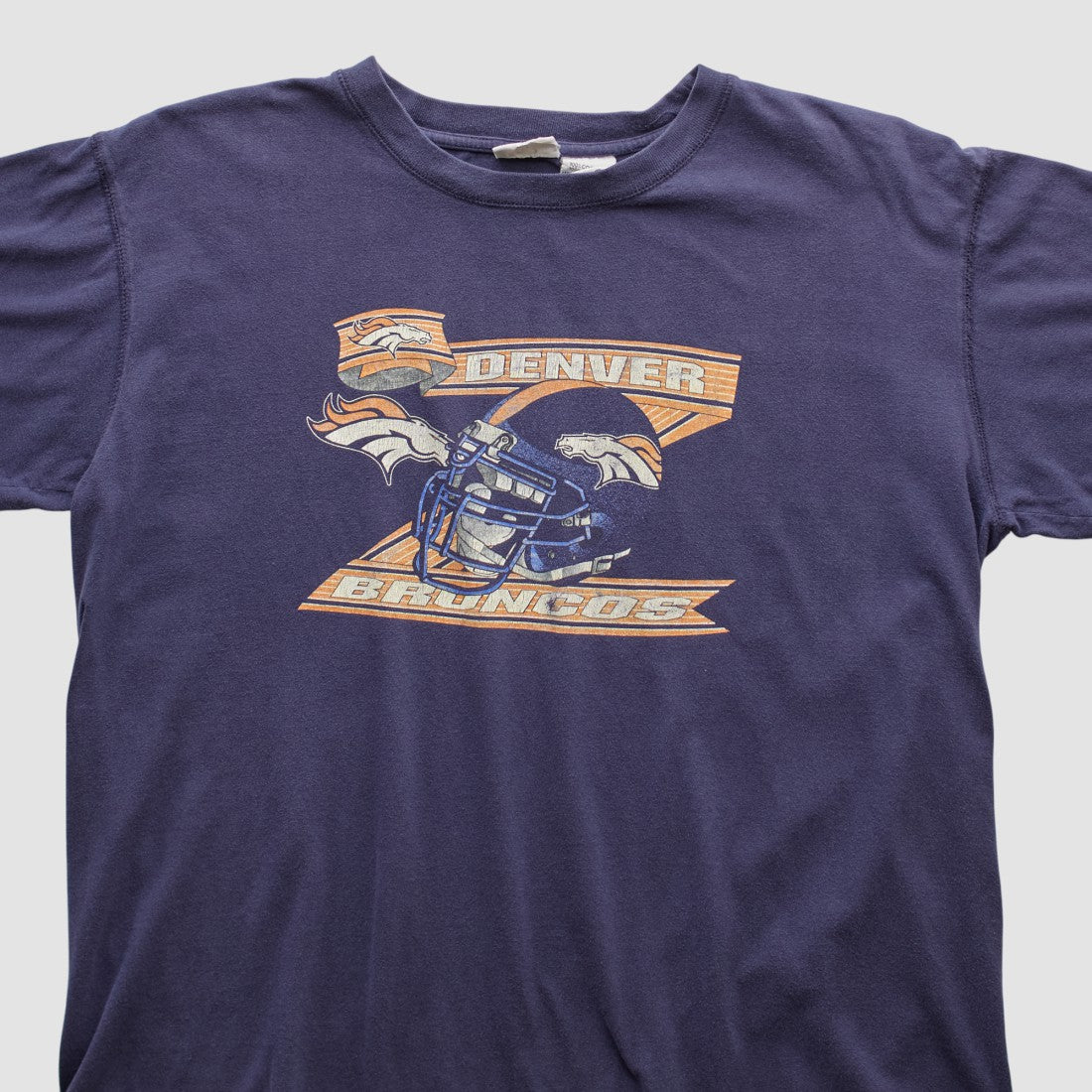 Denver Broncos Pro Edge 2000s T-shirt Navy Vintage | Fanatics
