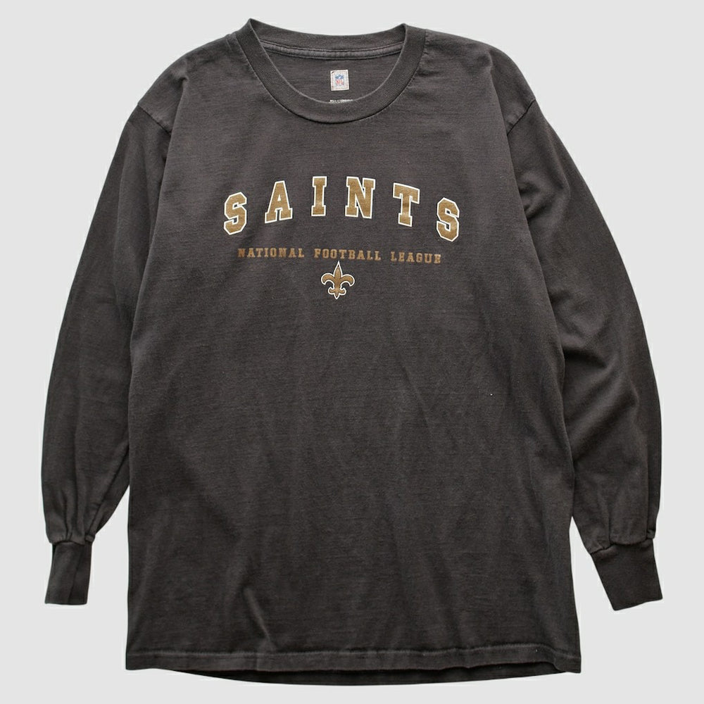 New Orleans Saints NFL 2000s Long Sleeve T-shirt Charcoal Vintage | Fanatics