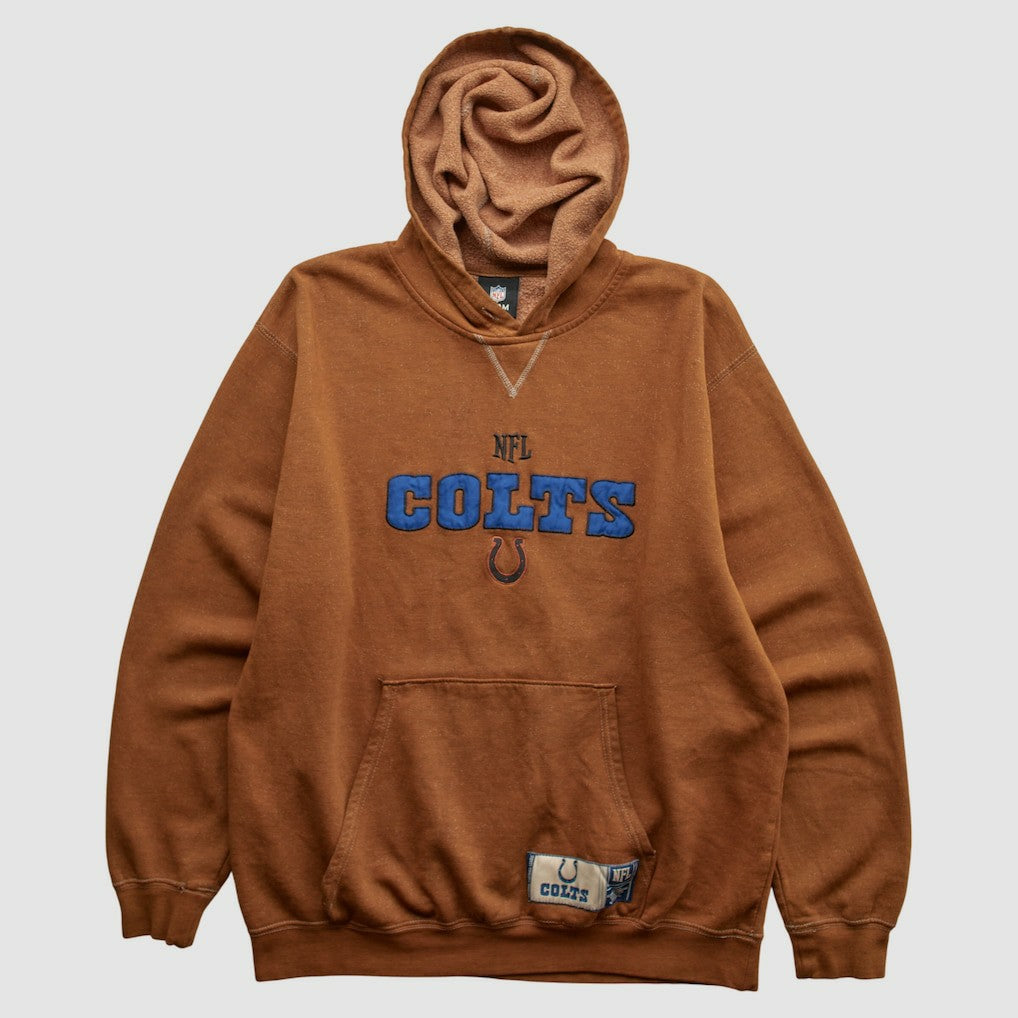 Indianapolis Colts NFL 2010s Hooded Pullover Sweatshirt Brown Vintage | Fanatics