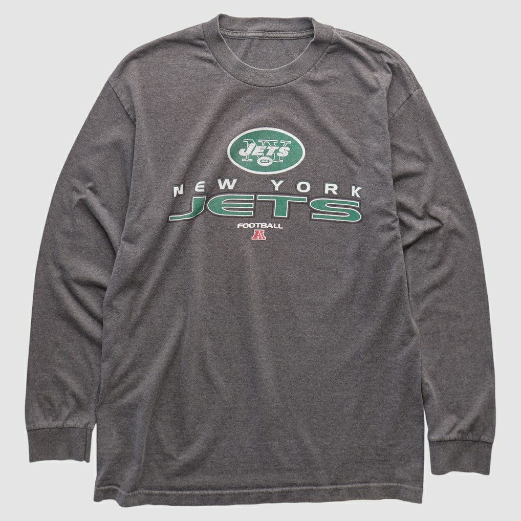 New York Jets 2010s Long Sleeve T-shirt Dark Heather Gray Vintage | Fanatics
