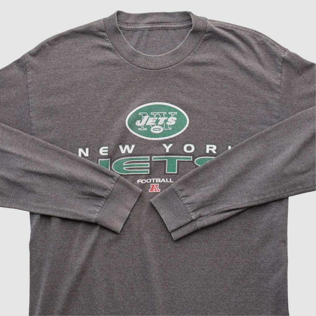 New York Jets 2010s Long Sleeve T-shirt Dark Heather Gray Vintage | Fanatics