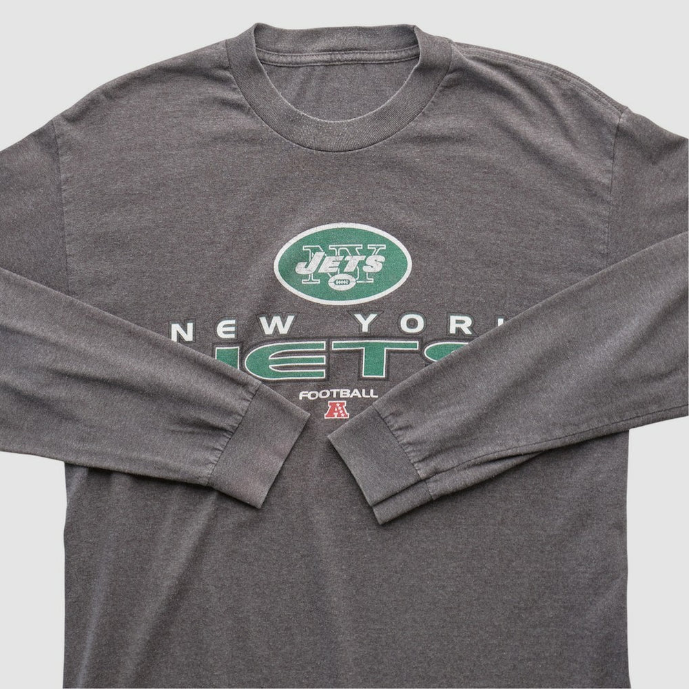 New York Jets 2010s Long Sleeve T-shirt Dark Heather Gray Vintage | Fanatics