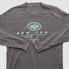 New York Jets 2010s Long Sleeve T-shirt Dark Heather Gray Vintage | Fanatics