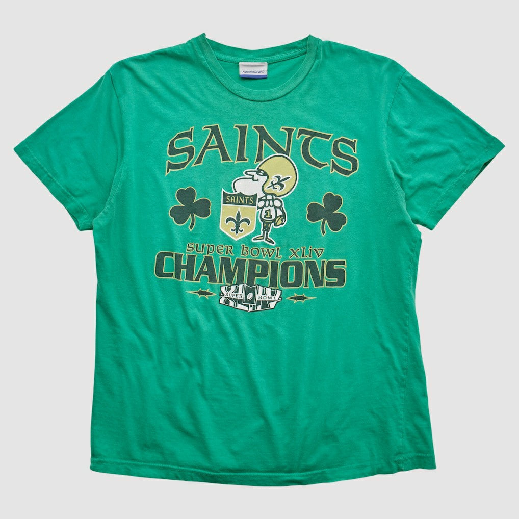 New Orleans Saints Reebok 2010 T-shirt Green Vintage | Fanatics