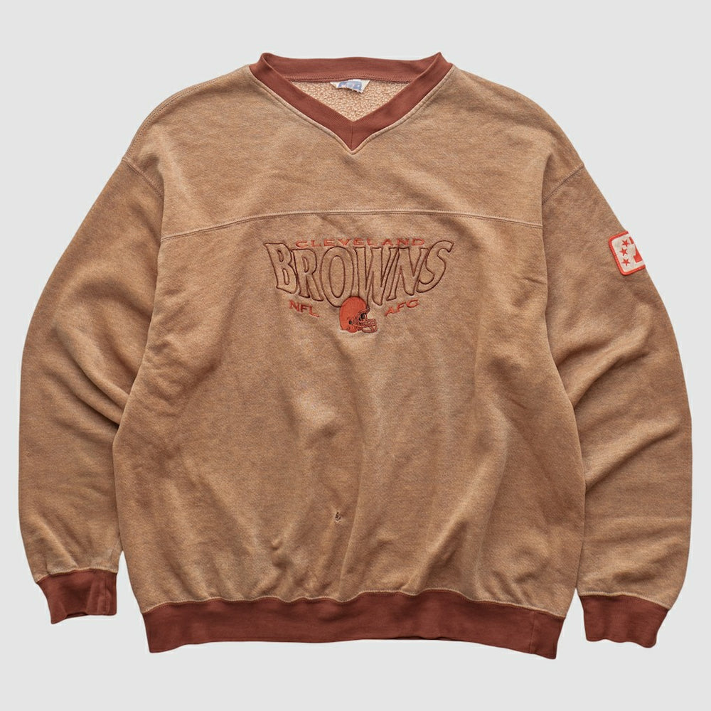 Cleveland Browns CRABLE SPORTSWEAR 90s Pullover Sweatshirt Tan Vintage | Fanatics
