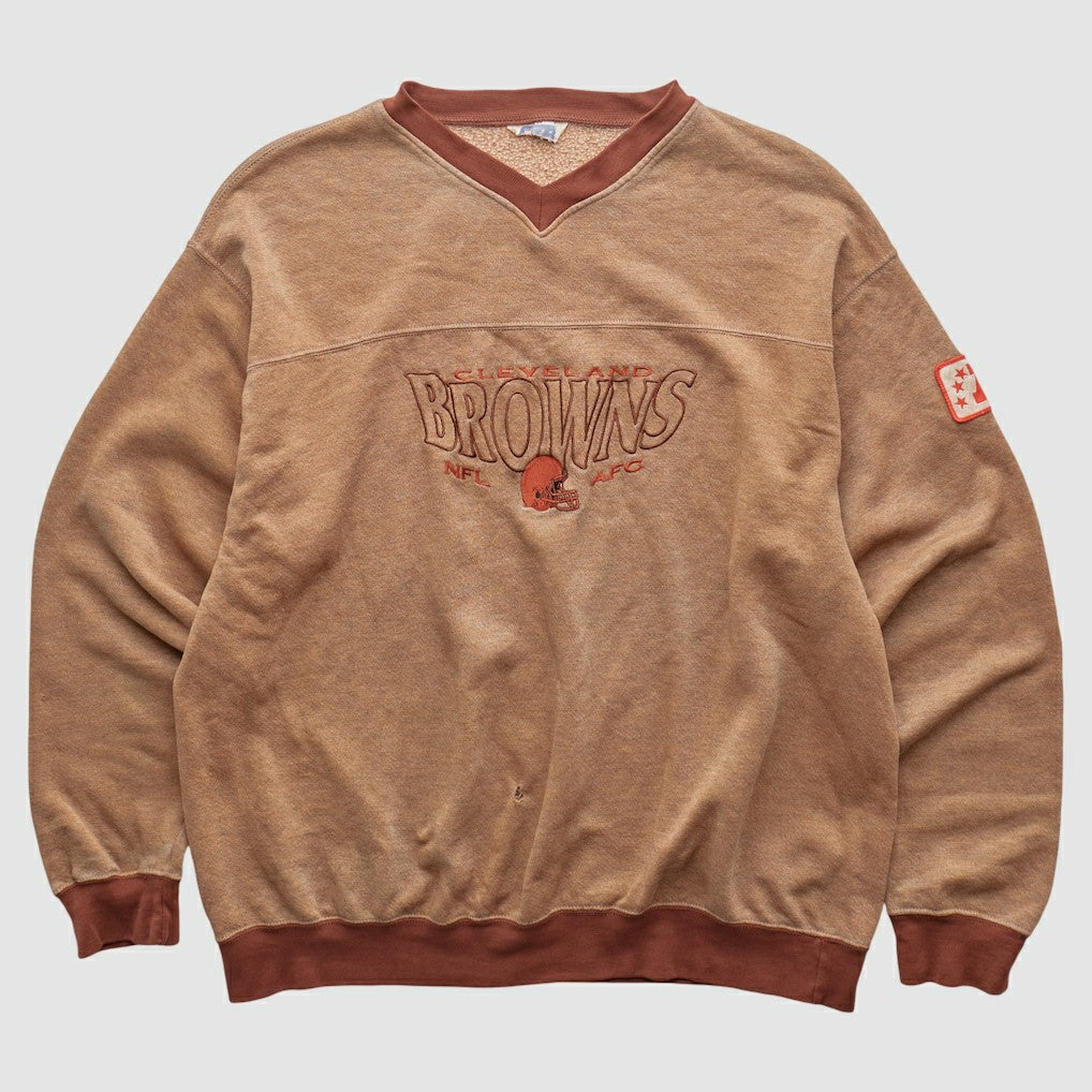 Cleveland Browns CRABLE SPORTSWEAR 90s Pullover Sweatshirt Tan Vintage | Fanatics