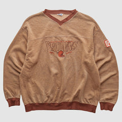 Cleveland Browns CRABLE SPORTSWEAR 90s Pullover Sweatshirt Tan Vintage | Fanatics