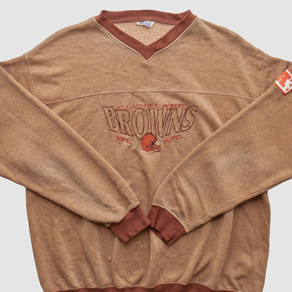 Cleveland Browns CRABLE SPORTSWEAR 90s Pullover Sweatshirt Tan Vintage | Fanatics