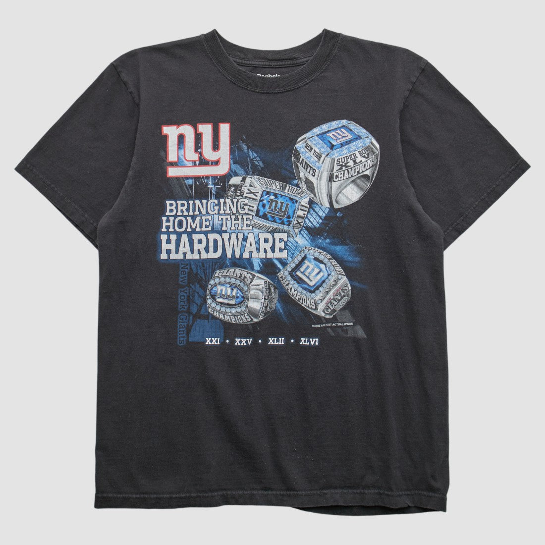 New York Giants Reebok 2011 T-shirt Black Vintage | Fanatics
