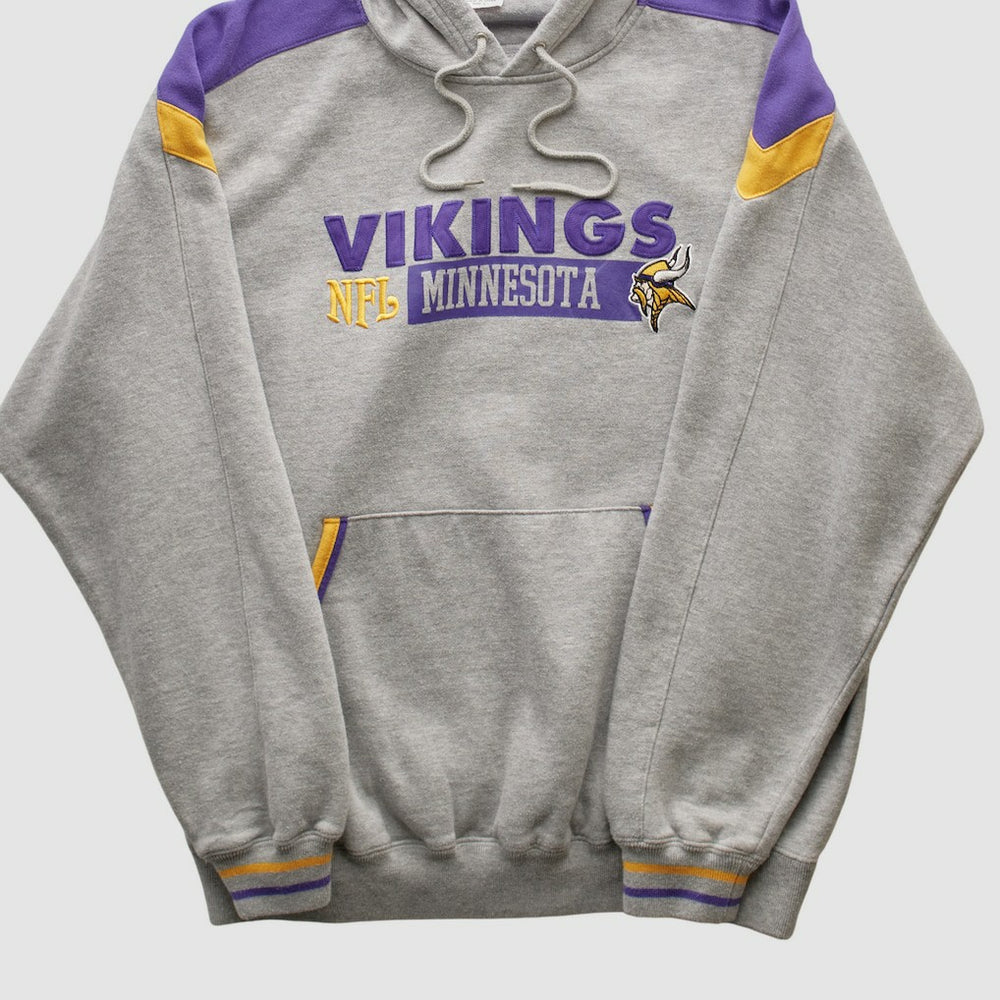 Minnesota Vikings NFL 2000s Hooded Pullover Sweatshirt Heather Gray Vintage | Fanatics