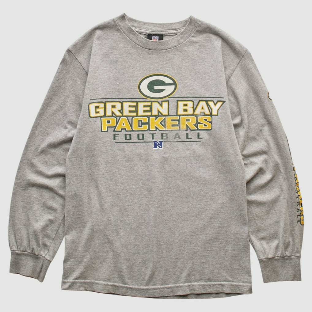Green Bay Packers NFL 2010s Long Sleeve T-shirt Heather Gray Vintage | Fanatics