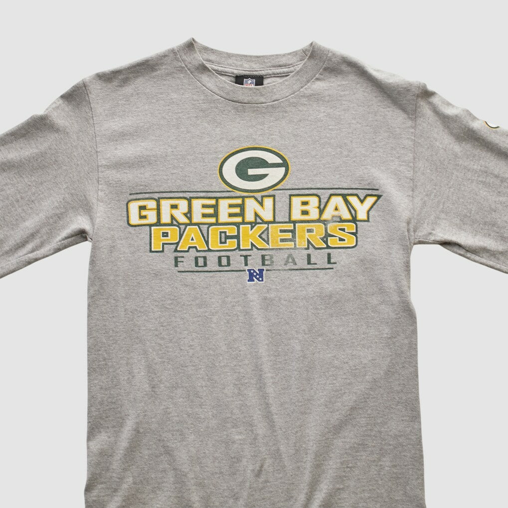 Green Bay Packers NFL 2010s Long Sleeve T-shirt Heather Gray Vintage | Fanatics